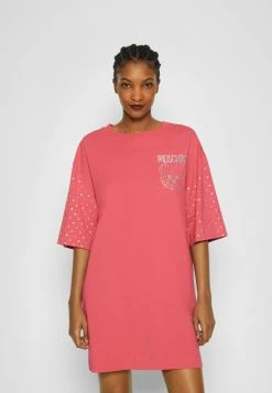 MOSCHINO CRYSTAL TEDDY BEAR - Jersey Dress - Fucsia -MOSCHINO SHOP 26014c3d9a174050a2f4cb2b0df6df02