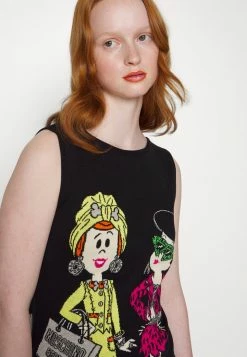 MOSCHINO DRESS - Jumper Dress - Black -MOSCHINO SHOP 26cfdce6974641559281f95ea4ab0db9