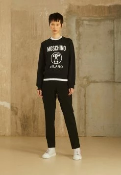 MOSCHINO DOUBLE QUESTION MARK - Sweatshirt - Fantasy Black