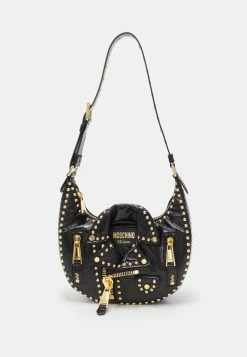 MOSCHINO BIKER BAG STUDS SHOULDER - Handbag - Fantasy Black