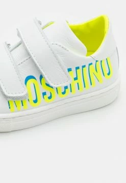 MOSCHINO UNISEX - Trainers - White/neon Yellow/sky Blue -MOSCHINO SHOP 27c3b6c1cdaf49efa261993752a74c75