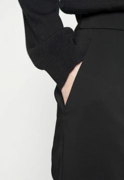 MOSCHINO BONDAGE BUCKLE - Trousers - Black -MOSCHINO SHOP 2813daffce904d52ac6547e0b966a20c