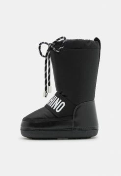 MOSCHINO ELASTIC BAND MAXI LOGO - Winter Boots - Black