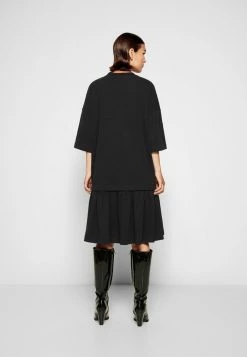 MOSCHINO UNITARD - Jersey Dress - Black -MOSCHINO SHOP 29b2f505ee1b48e585c5f5bf240e4211