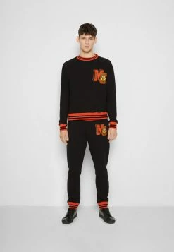 MOSCHINO TROUSERS - Tracksuit Bottoms - Black -MOSCHINO SHOP 29e7df7507a8456d934312863473b93c