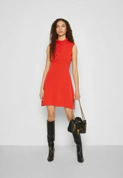 MOSCHINO MACRO BUTTONS - Jumper Dress - Red -MOSCHINO SHOP 2ac2b0f920d1430390ca15b90d33e2cf