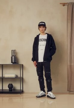 MOSCHINO MATTE EMERIZED - Cargo Trousers - Black