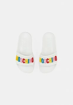 MOSCHINO UNISEX - Mules - White/multicolor Embroidery -MOSCHINO SHOP 2b6e8e04ef93464985f541be99ab8ad8