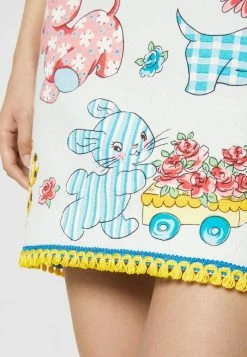MOSCHINO CALICO ANIMALS - Mini Skirt - Light Blue -MOSCHINO SHOP 2c19f578e90c40ac983b66ca7db298e8