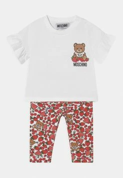 MOSCHINO SET UNISEX - Leggings - Trousers - White