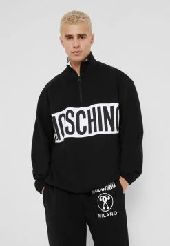 MOSCHINO TROUSERS - Tracksuit Bottoms - Black -MOSCHINO SHOP 314af64e8da644b595f19f0ab1701f1d