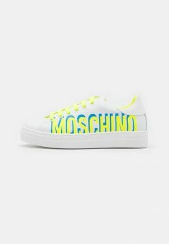 MOSCHINO UNISEX - Trainers - White/neon Yellow/sky Blue