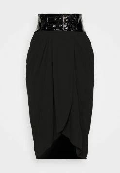 MOSCHINO BUCKLE - Pencil Skirt - Black -MOSCHINO SHOP 345bca582ec843f4ac05e9b1957b1b96