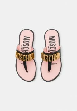 MOSCHINO T-bar Sandals - Black/gold -MOSCHINO SHOP 36409f11e55b4a78a822188761992953