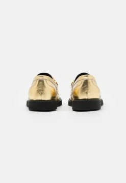 MOSCHINO COLLEGE GALVANIC LETTERING LOGO - Slip-ons - Gold -MOSCHINO SHOP 3691e408595b46d9a0bdc0e1ec94e83f