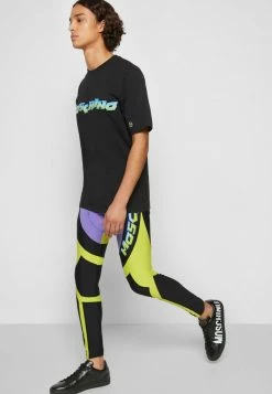 MOSCHINO TROUSERS - Tracksuit Bottoms - Black/purple/yellow -MOSCHINO SHOP 36e13b39905a4bbe9f48d0af7315793f