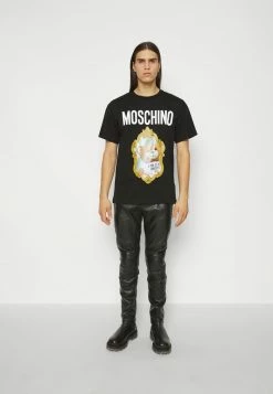 MOSCHINO MIRROR BEAR - Print T-shirt - Black -MOSCHINO SHOP 37503d709b2f457babcabc75c6562535