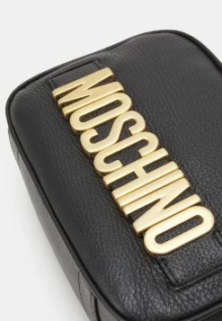 MOSCHINO LETTERING SHOULDER BAG - Across Body Bag - Black -MOSCHINO SHOP 387ef6f9a1b0470ba919c2d2ad03d06c