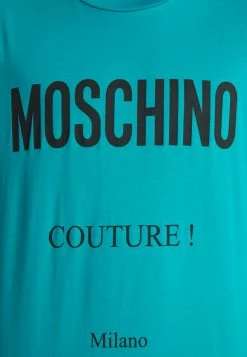 MOSCHINO Print T-shirt - Turquoise -MOSCHINO SHOP 38ba4062b2174c1faec07f98ff49cf76