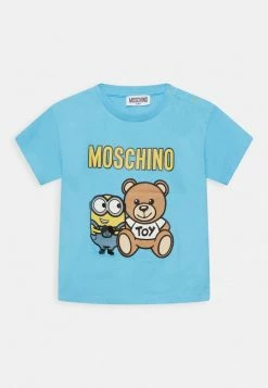 MOSCHINO MINIONS UNISEX - Print T-shirt - Aquarius Blue
