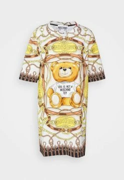 MOSCHINO MILITARY TEDDY SCARF - Jersey Dress - Fantasy Ivory -MOSCHINO SHOP 3aade017e64b4fbfb935973b91f8a062