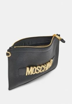 MOSCHINO LETTERING CLUTCH - Clutch - Black -MOSCHINO SHOP 3b893209f71747e3901a73aa26e4e3bd