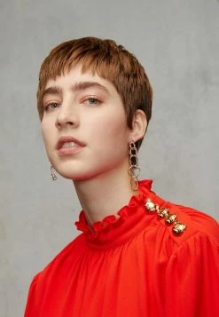 MOSCHINO TEDDY BUTTONS - Blouse - Red -MOSCHINO SHOP 3ce1b8f295204faab65ed8b5d75b2e36