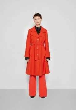 MOSCHINO MACRO BUTTONS - Classic Coat - Red -MOSCHINO SHOP 3dd9a495ef554fe19bbaa70a760447c2