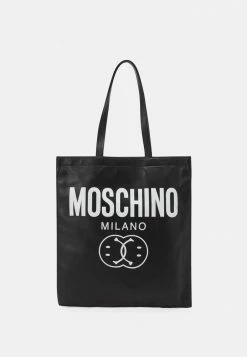 MOSCHINO DOUBLE SMILE LOGO UNISEX - Tote Bag - Black