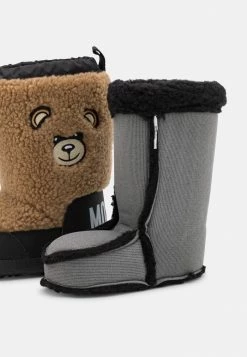 MOSCHINO TEDDY BEAR DETAIL - Winter Boots - Black/brown -MOSCHINO SHOP 3ff3cc93bfe44b99ac11ed7b541e16ba