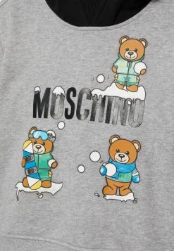 MOSCHINO HOODED ADDITION UNISEX - Sweatshirt - Melange Grey -MOSCHINO SHOP 403b5c94d0024621a8e2cff4abd501ae