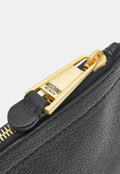 MOSCHINO LETTERING CLUTCH - Clutch - Black -MOSCHINO SHOP 40b53401e3104600b7565cf7f5f55a26