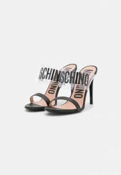 MOSCHINO Heeled Mules - Nero -MOSCHINO SHOP 41ce5f92ee5f49cdaa9447ae78869550