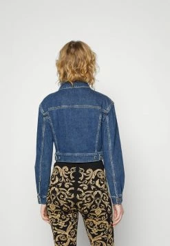 MOSCHINO BONDAGE LACING - Denim Jacket - Blue -MOSCHINO SHOP 429eb3f6fe7e44a3a1d79bc1916a0984