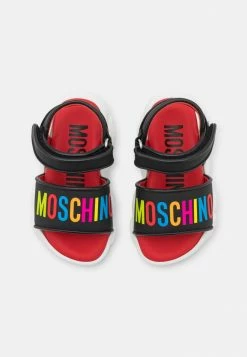 MOSCHINO UNISEX - Sandals - Black/multicolor -MOSCHINO SHOP 4695f9d1aee44cf4b8ed4d64cca2501b