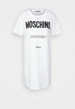 MOSCHINO VINYL COUTURE MILANO - Jersey Dress - Fantasy White -MOSCHINO SHOP 47d8dc5b776b4c2198006e867d0fc10e