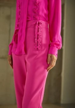 MOSCHINO BONDAGE - Trousers - Violet -MOSCHINO SHOP 48bfa187d63347c69da83128b70240c7