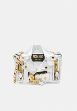 MOSCHINO BIKER BAG SHOULDER BAG - Handbag - Nickel