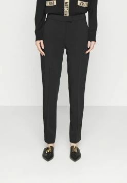 MOSCHINO BONDAGE BUCKLE - Trousers - Black -MOSCHINO SHOP 4acc2d5b7ba540889f21ae179ce70de6