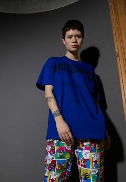 MOSCHINO INSTITUTIONAL - Print T-shirt - Light Blue