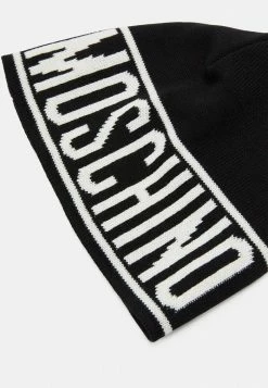 MOSCHINO UNISEX - Beanie - Black -MOSCHINO SHOP 4b23407f80f944dea661dd624b311f16