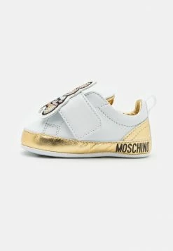 MOSCHINO UNISEX - First Shoes - White/gold