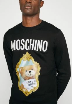 MOSCHINO MIRROR TEDDY BEAR - Sweatshirt - Fantasy Black -MOSCHINO SHOP 4df19e7bb80944629dea18224f1dd6d2