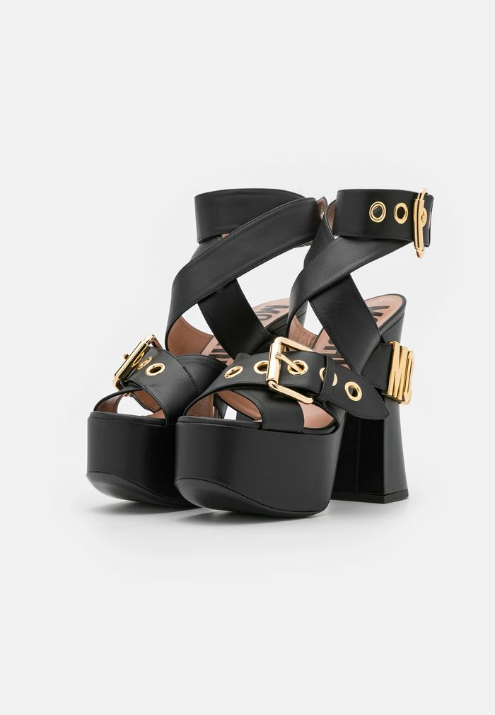 MOSCHINO High Heeled Sandals - Nero 3 MOSCHINO High Heeled Sandals - Nero - Image 3