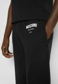 MOSCHINO TROUSERS - Tracksuit Bottoms - Black -MOSCHINO SHOP 4fa0496d4a3e413cb95987234c154a2d