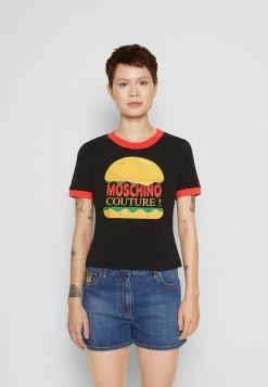 MOSCHINO DINER GROUP - Print T-shirt - Black -MOSCHINO SHOP 4fb403a159d34ed58c43a38134d5ef77