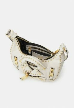 MOSCHINO BIKER BAG STUDS SHOULDER - Handbag - White -MOSCHINO SHOP 4fe552b74b724c6eb13d6bbe91c19f7d