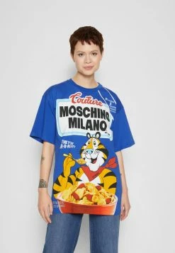 MOSCHINO Print T-shirt - Blue -MOSCHINO SHOP 50a82c00afcb44298a3414ca5fc75e43