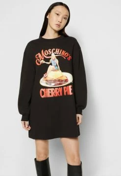 MOSCHINO DINER GROUP - Jersey Dress - Black -MOSCHINO SHOP 51951b177c534219a0a40fde1a118a78