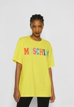 MOSCHINO LOGO - Print T-shirt - Yellow -MOSCHINO SHOP 541636e3a0af49789731d2d35627cd78